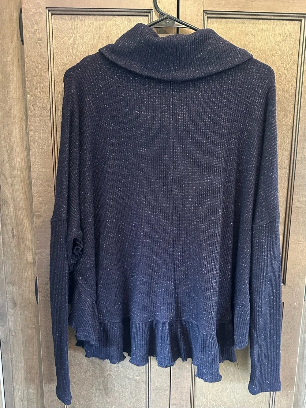 Anthropologie Postmark Orley Metallic Cowl Neck Sweater Size XS/S